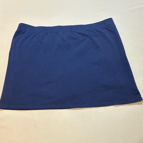 Quacker Factory Skort Women’s 3X Blue Pull On Stretch Skirt Shorts Plus Size - Picture 12 of 15